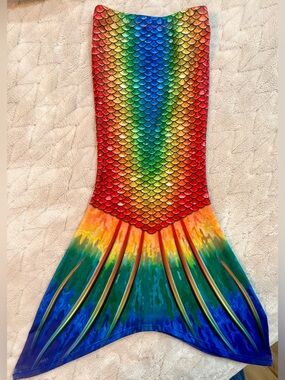 Kids Rainbow Mermaid One-Piece Swimsuit - Multicolor